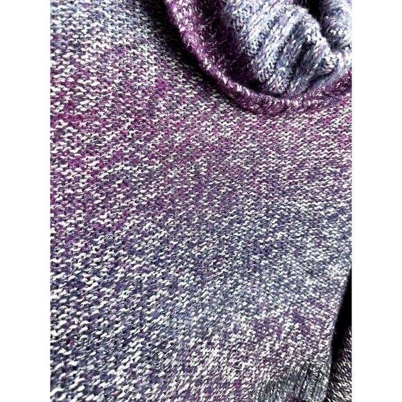 American Eagle Metallic Chunky Knit Cowl Neck Purple Oversized Womens Large - Picture 4 of 6